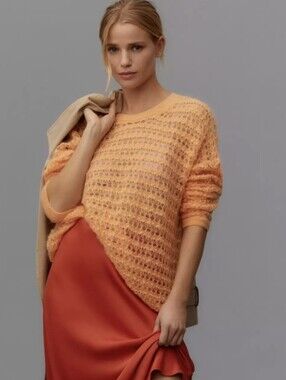 Pilcro Open-Stitch Pullover Sweater Size L
